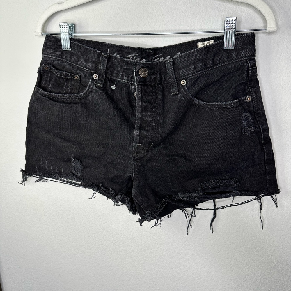 We The Free Cut-Off Hutton Fly Shorts Black Size 29